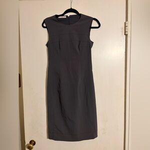 Prada Classic Sleeveless Gray Sheath Dress